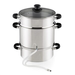 Klarstein Applebee, parný odšťavovač, odšťavovací hrniec, elektrický, 1500 W, Ø 25 cm, 8 l, nehrdzavejúca oceľ