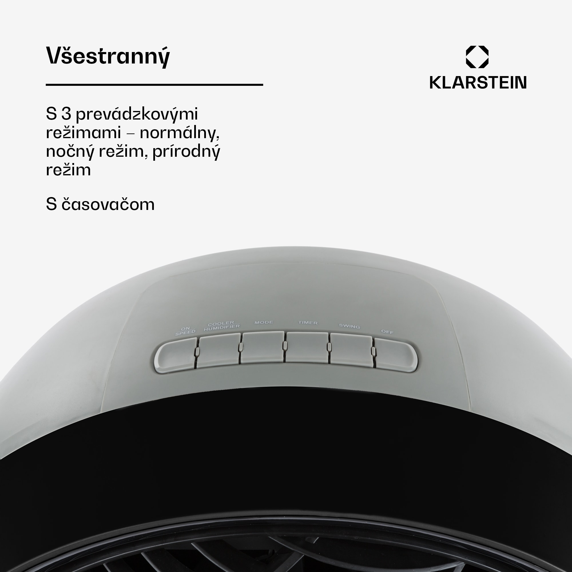 Klarstein Whirlwind, 3 v 1 ochladzovač vzduchu, ventilátor, zvlhčovač vzduchu, 110 W, 5,5 l, čierny – Obrázok 4