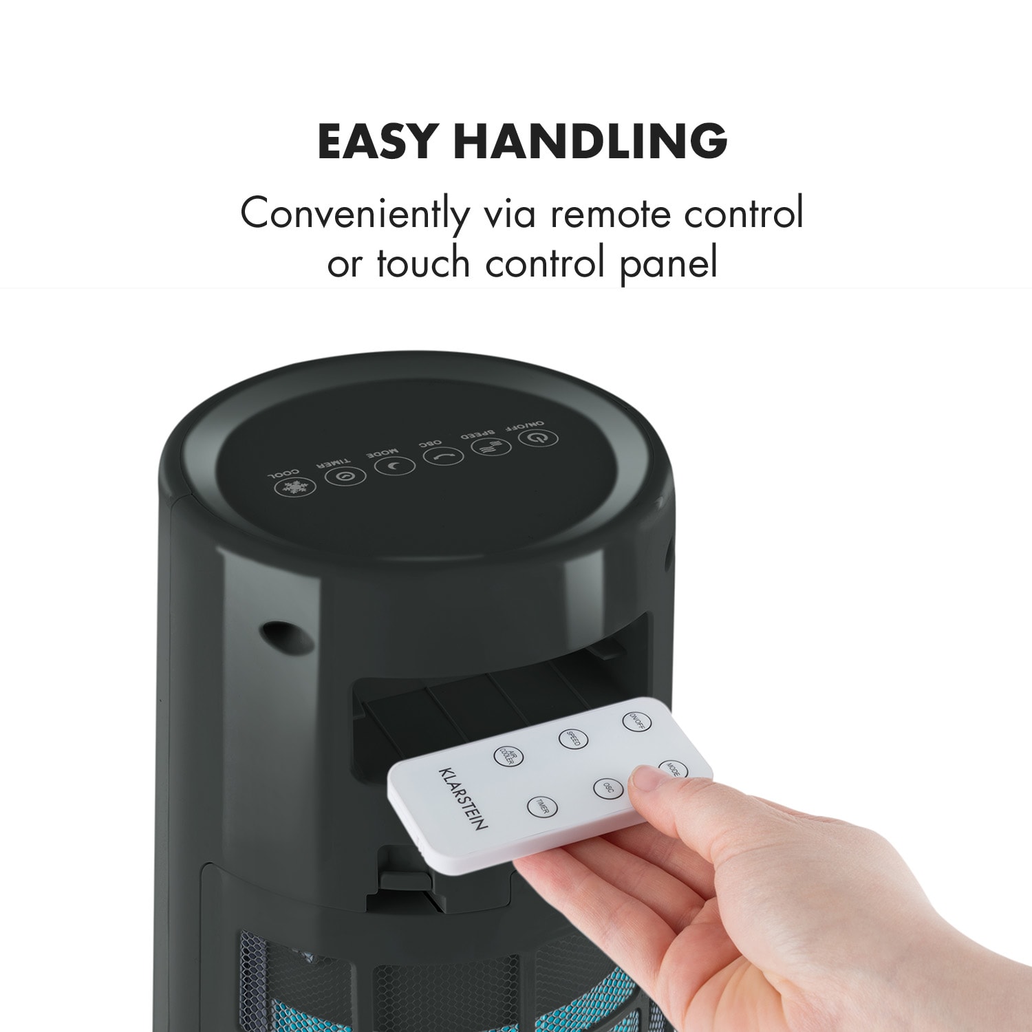 Klarstein Highrise, ochladzovač vzduchu, ventilátor, zvlhčovač vzduchu, 40 W, 2.5 l, chladiaci box – Obrázok 5