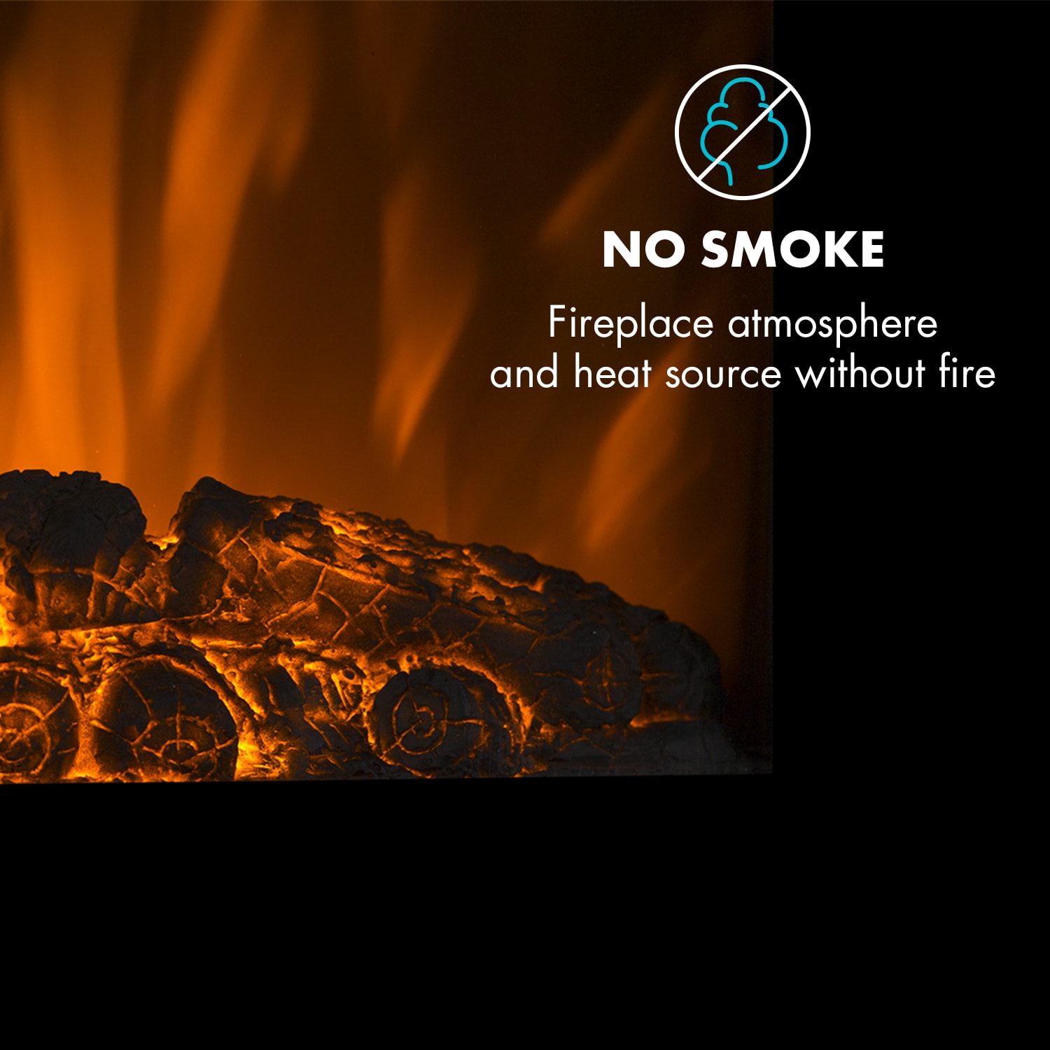 Klarstein Lausanne Vertical, elektrický krb, 2000 W, týždenný časovač, čierny – Obrázok 4