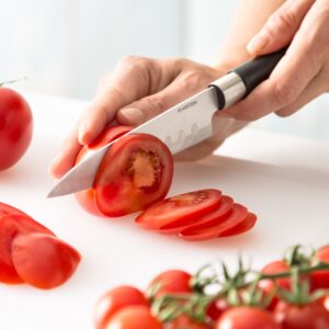 Klarstein Kitano, sada nožov s blokom, 8-dielna, 7 nožov, oceľ, luxusný drevený blok