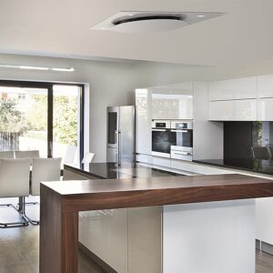 Klarstein Secret Service, digestor, 110 cm, stropný, 800 m³/h, sklo, LED, biely