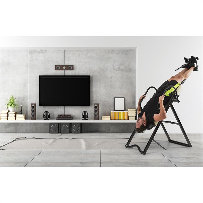 KLARFIT Ease Delux, inverzná lavica, gravitačná posilňovacia lavica, do 136 kg, 1,54-1,98m, béžová