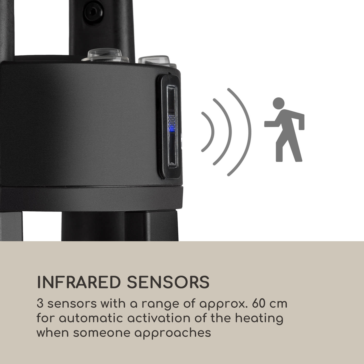 Blumfeldt Primal Heat 65, ohrievač, bistro stôl, 1200 W, uhlíkové IR výhrevné teleso, LED, 65 cm, sklo – Obrázok 4