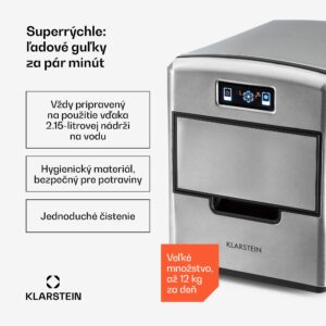 Klarstein Metropolitan, výrobník ľadu, 12 kg/24 h, digitálny displej