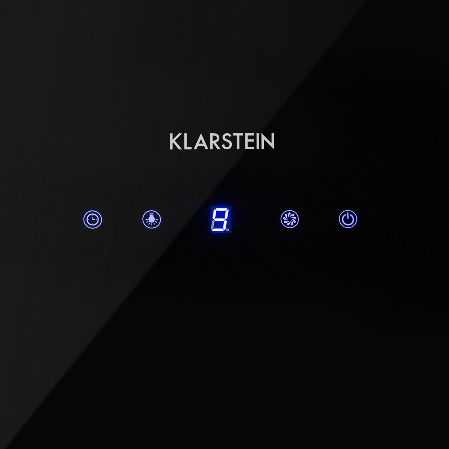 Klarstein Annabelle 60, digestor, 60 cm, nástenný, 595 m³/h, dotykový panel, sklo, čierny – Obrázok 5