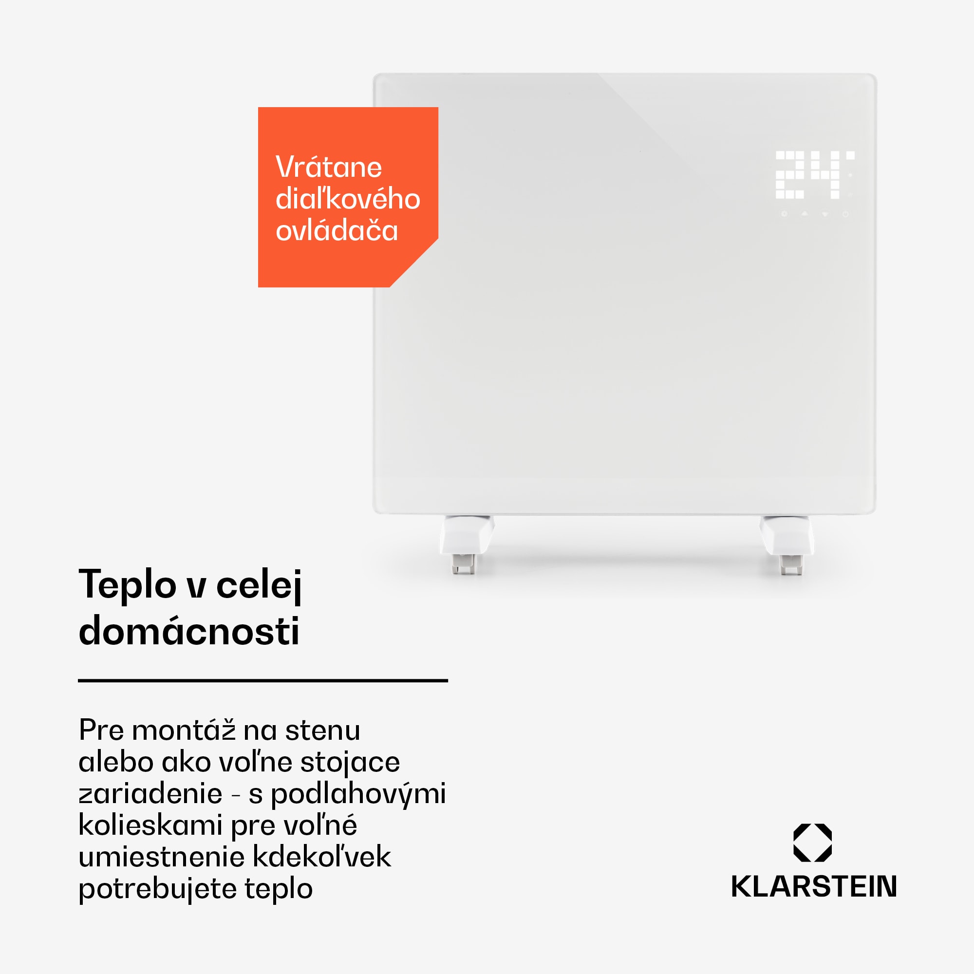 Klarstein Bornholm Single, konvektor, 1000 W, termostat, časovač, biely – Obrázok 3