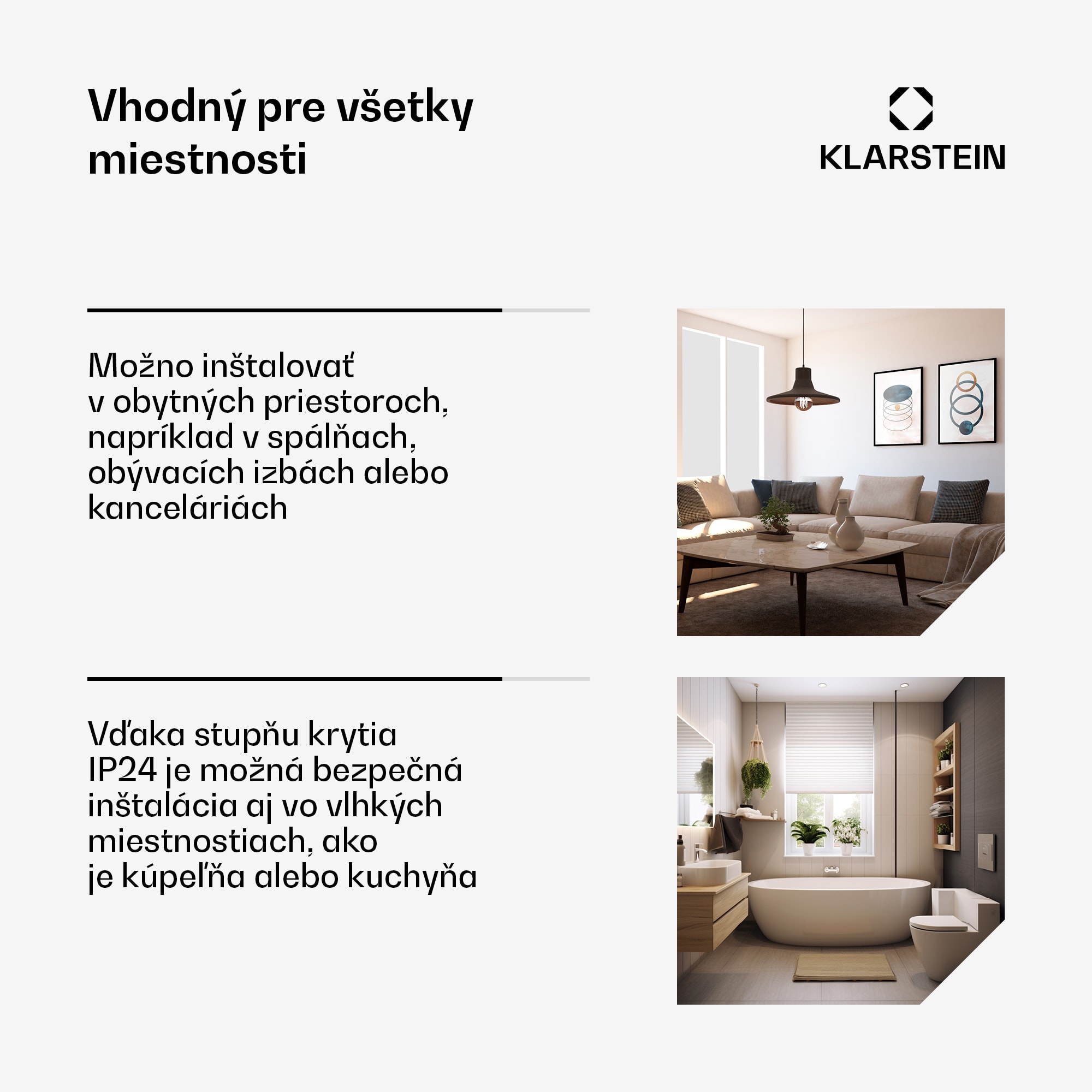 Klarstein Bornholm Single, konvektor, 1000 W, termostat, časovač, biely – Obrázok 4