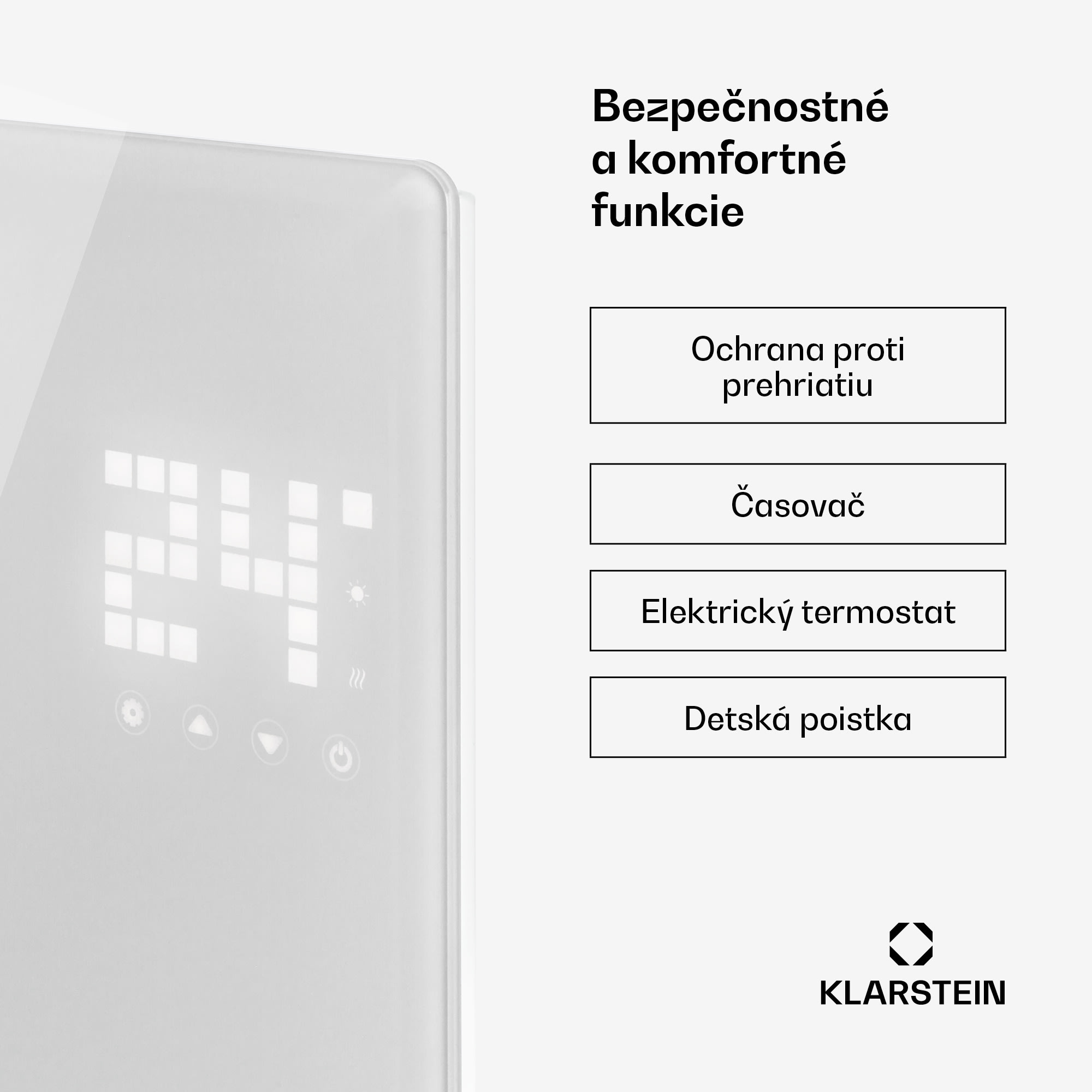 Klarstein Bornholm Single, konvektor, 1000 W, termostat, časovač, biely – Obrázok 5