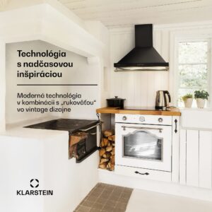 Klarstein Montblanc 60, digestor, 60 cm, nástenný, 610 m³/h, LED, lišta, čierny