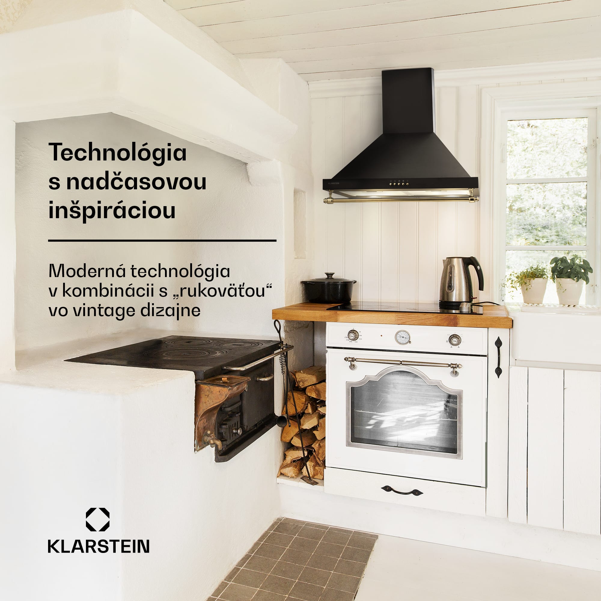Klarstein Montblanc 60, digestor, 60 cm, nástenný, 610 m³/h, LED, lišta, čierny