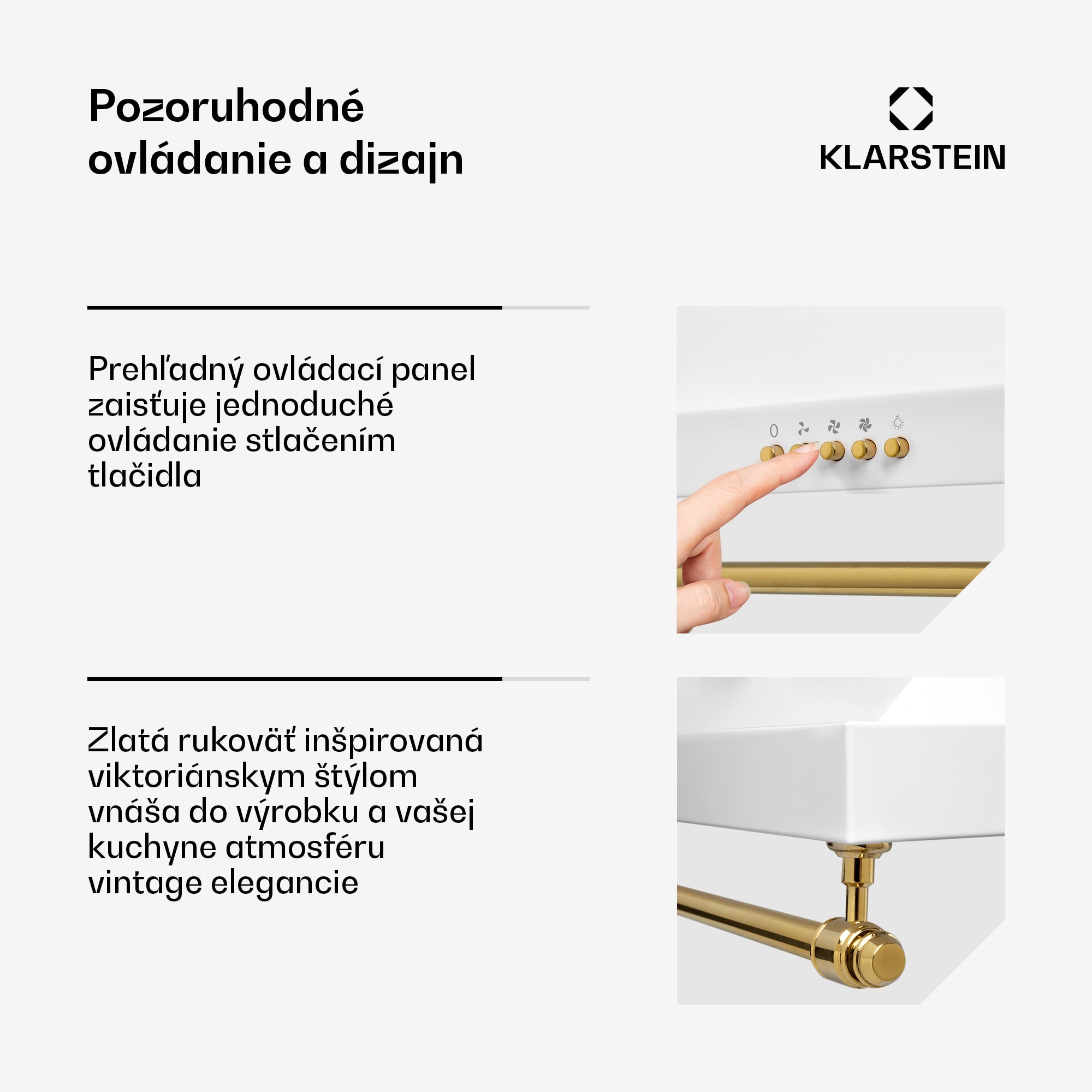 Klarstein Montblanc 60, digestor, 60 cm, nástenný, 610 m³/h, LED, lišta, biely – Obrázok 4