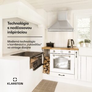 Klarstein Montblanc 60, digestor, 60 cm, nástenný, 610 m³/h, LED, lišta, strieborno-šedý