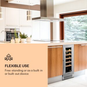 Klarstein Vinovilla chladnička na víno 50 l / 20 fliaš Sklenené dvere Nehrdzavejúca oceľ