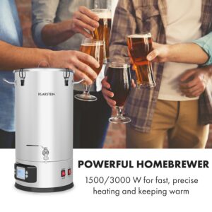 Klarstein Maischfest 25, sladový kotol, 5 dielov, 25 l, 1500/3000 W, dotykový LCD, nehrdzavejúca oceľ