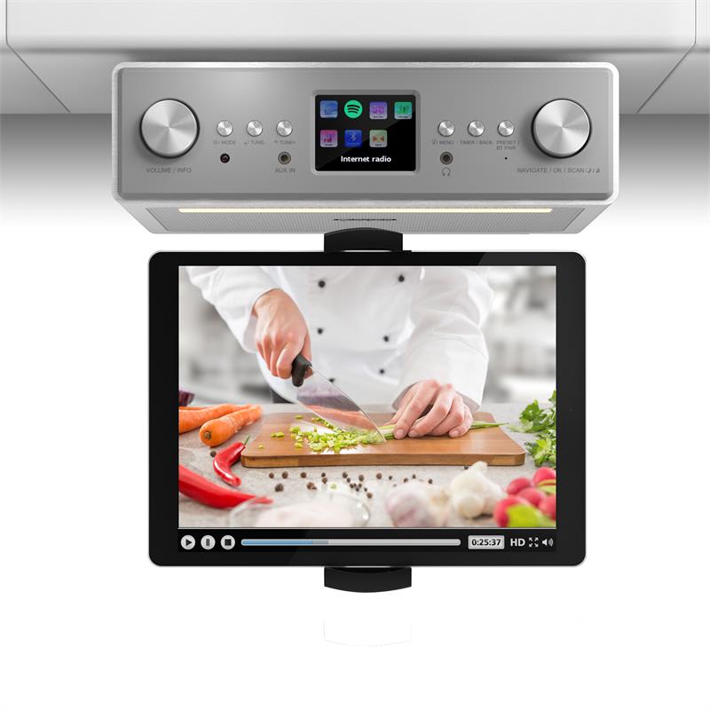 Auna Connect Soundchef, držiak na tablet, 13-22 cm, hliník, 5 kĺbov, čierny – Obrázok 2