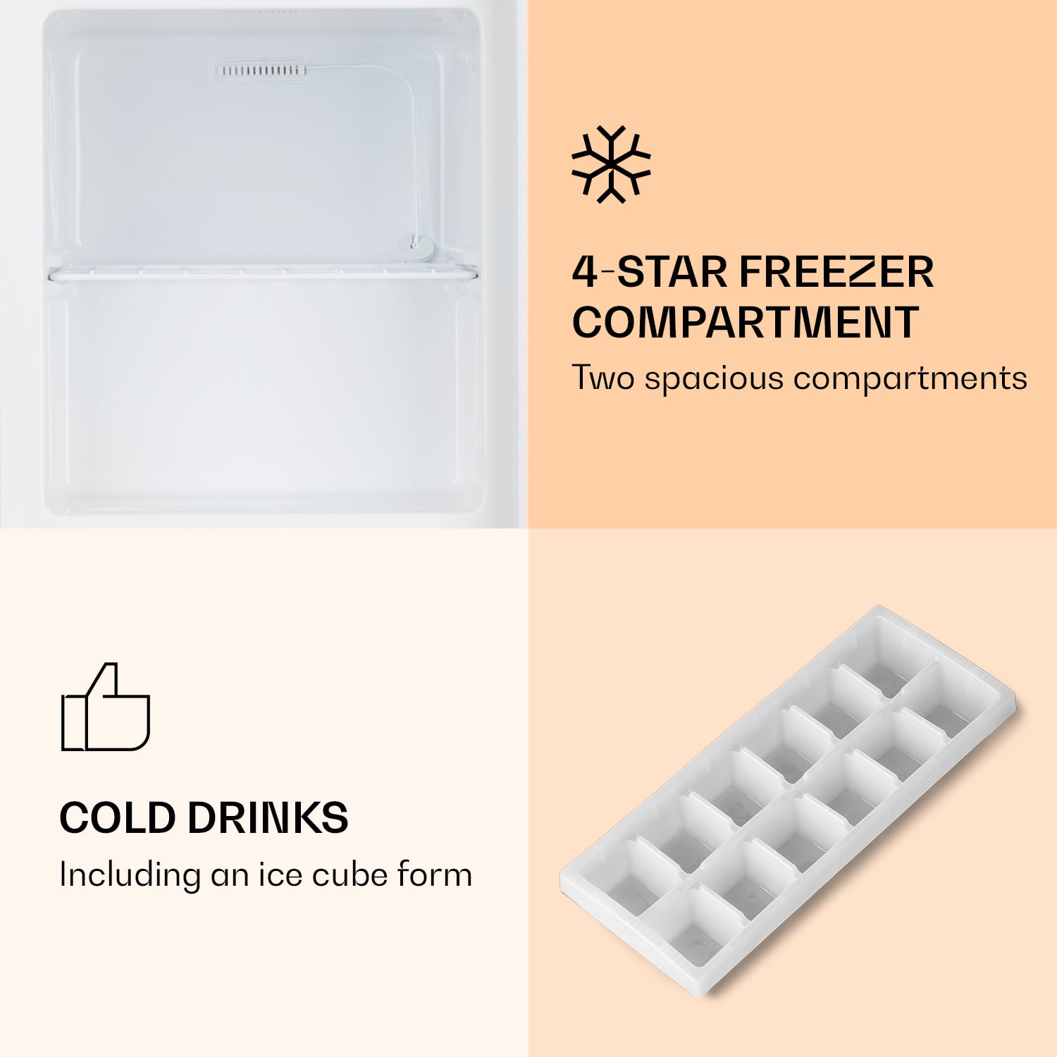 Klarstein Garfield Eco E, mraznička, 33 l, 4 hviezdičky, kompaktná, strieborná – Obrázok 2