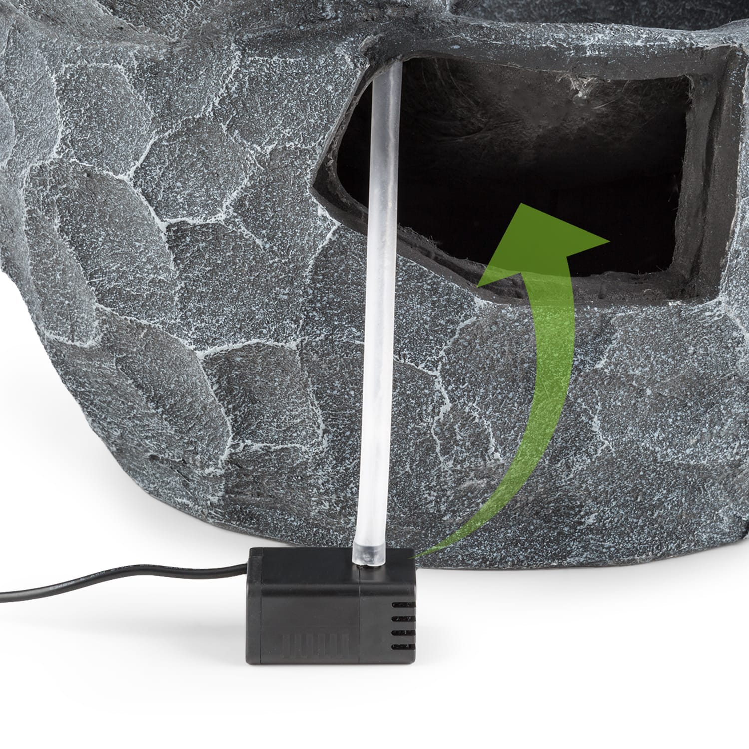 Blumfeldt Murach, solárna kaskádová fontána, akumulátorová prevádzka, 2 W, solárny panel, 3x LED – Obrázok 5