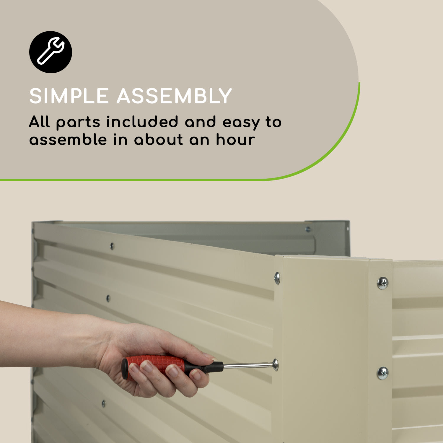 Blumfeldt High Grow Straight, vyvýšený záhon, 180 x 60 x 90 cm, 970 l, oceľ, pozinkovaný, strieborný – Obrázok 3