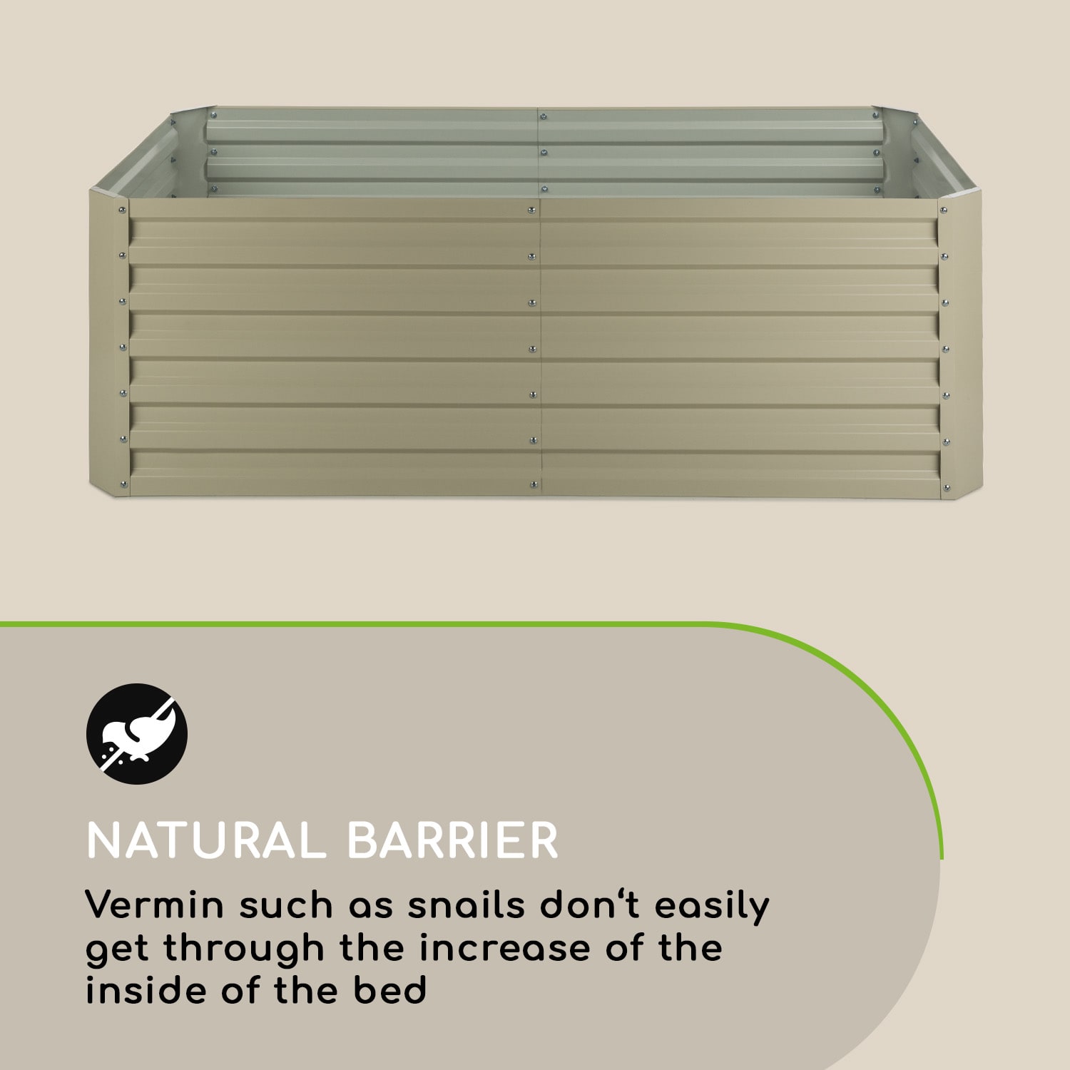 Blumfeldt High Grow Straight, vyvýšený záhon, 180 x 60 x 90 cm, 970 l, oceľ, pozinkovaný, strieborný – Obrázok 4