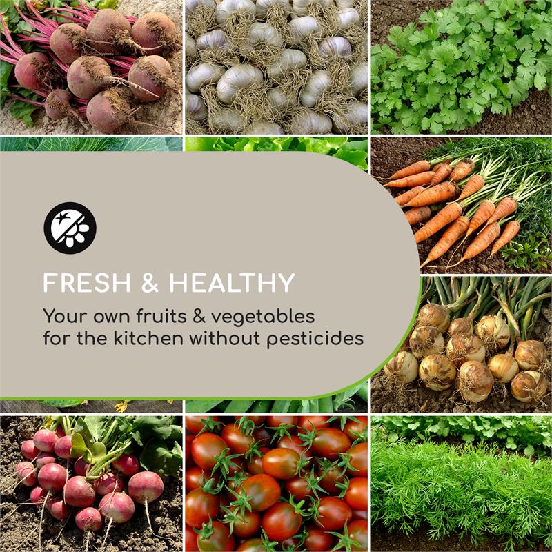 Blumfeldt High Grow Straight, vyvýšený záhon, 180 x 60 x 90 cm, 970 l, oceľ, pozinkovaný, béžový – Obrázok 2