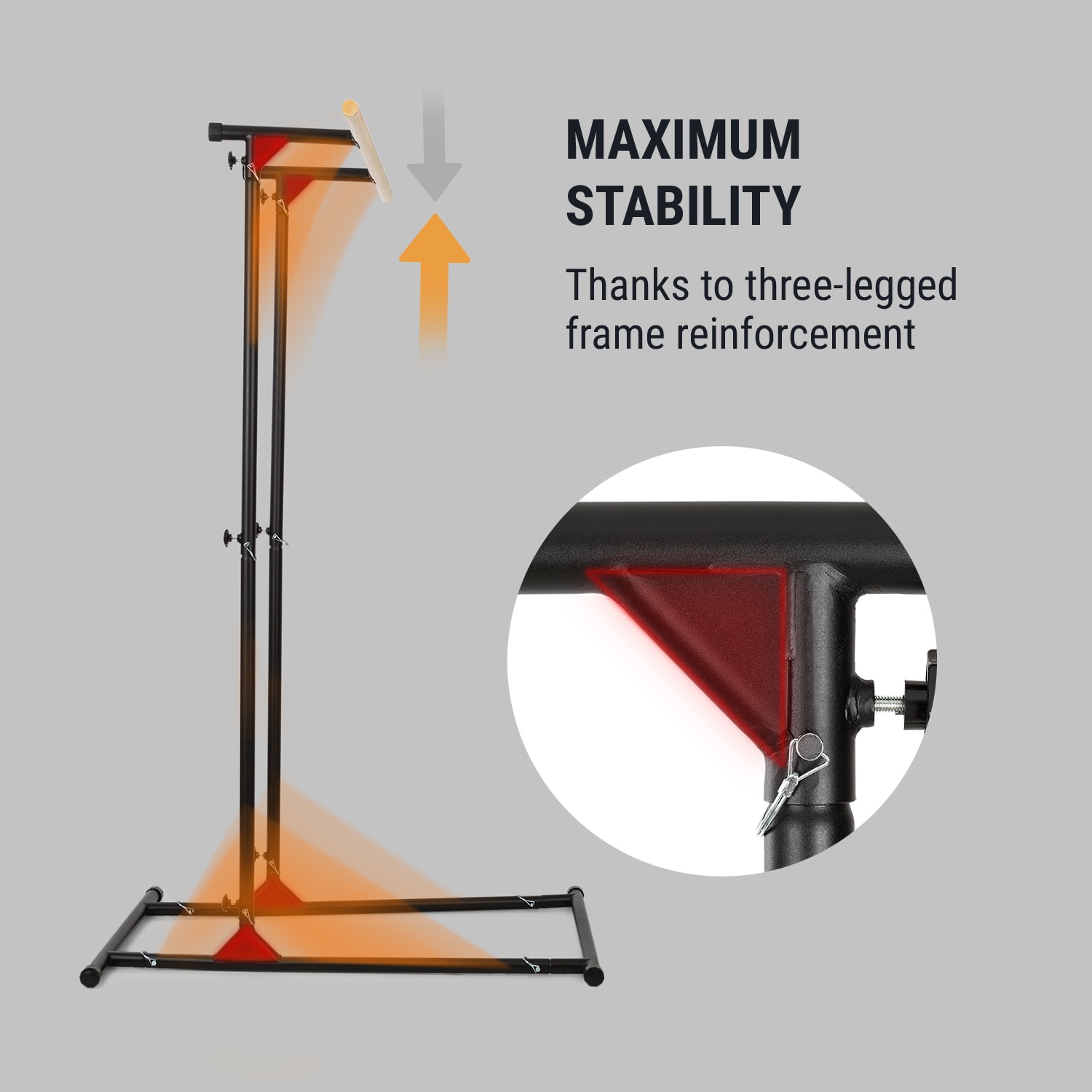 KLARFIT T-Trix, pull up stanica, MultiGym koncept, do 110 kg, prenosná taška, čierna – Obrázok 5