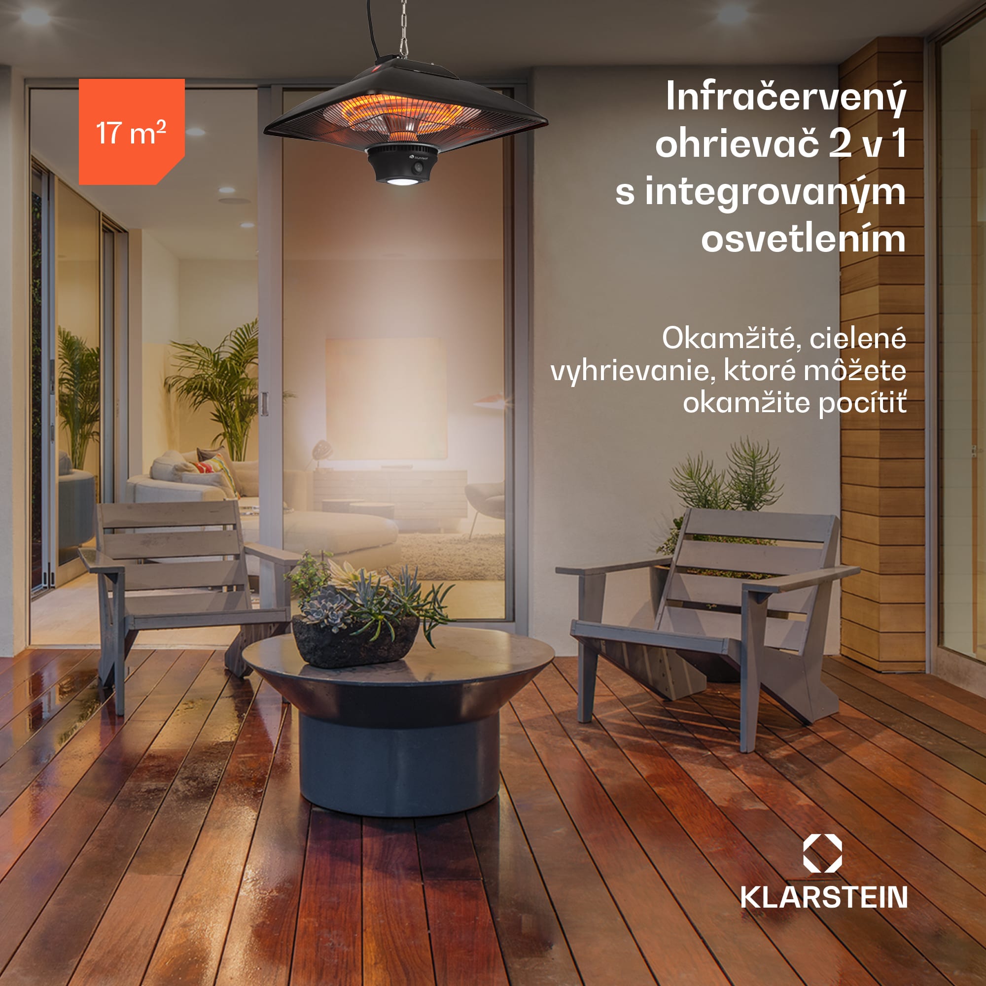 Blumfeldt Heat Square, infračervený ohrievač, 1000 / 2000 W, uhlíkové výhrevné teleso, IP34, LED – Obrázok 3