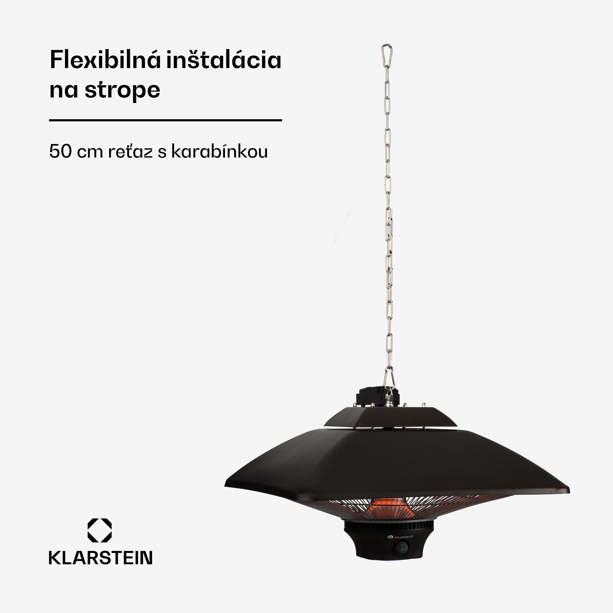 Blumfeldt Heat Square, infračervený ohrievač, 1000 / 2000 W, uhlíkové výhrevné teleso, IP34, LED – Obrázok 5