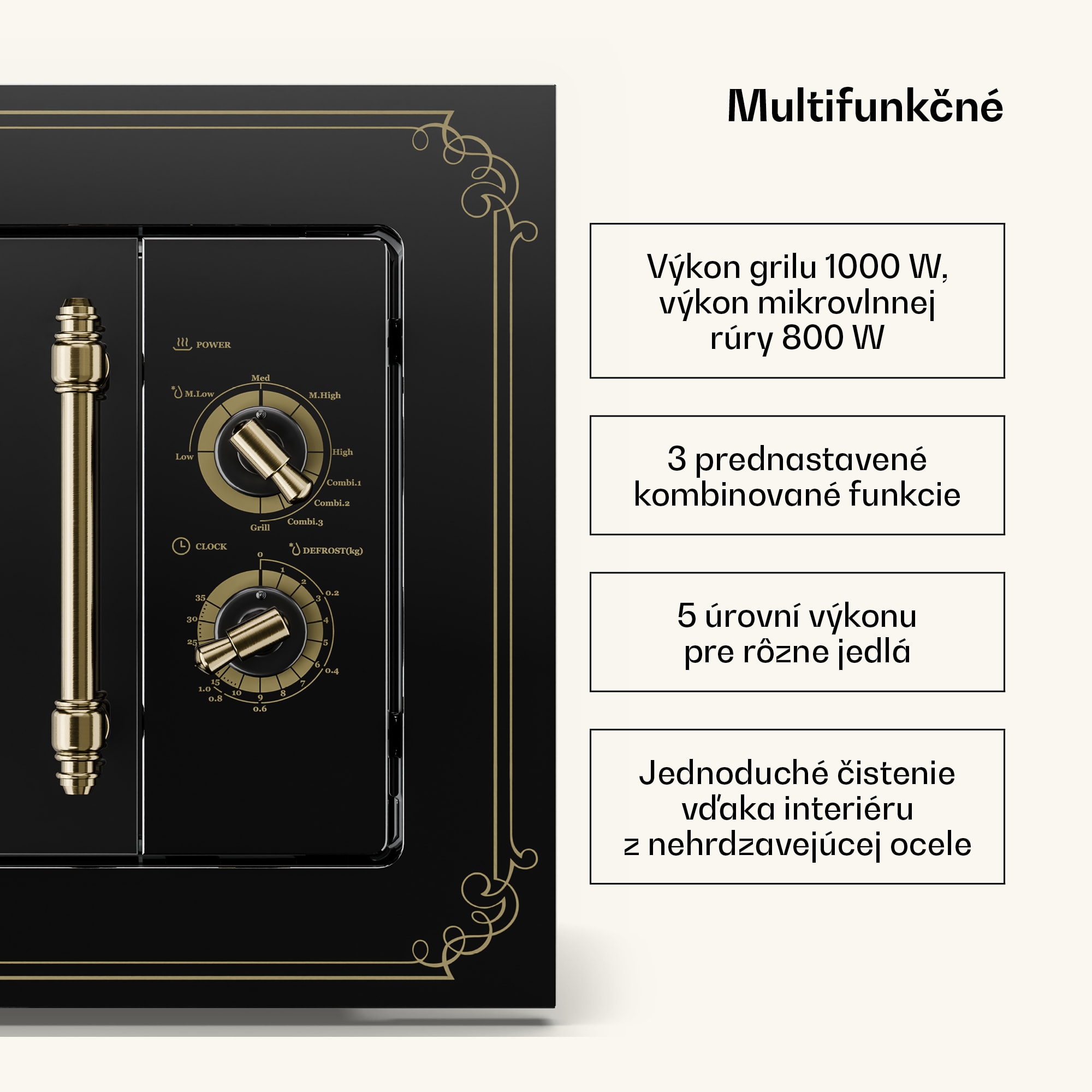 Klarstein Victoria 20, vstavaná mikrovlnná rúra, 20 l, 800 W, gril: 1000 W, čierna – Obrázok 4