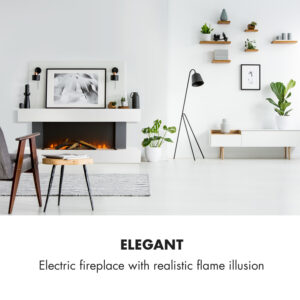 Klarstein Studio Light & Fire 1, elektrický krb, 1000/2000 W, MDF, diaľkové ovládanie, biely