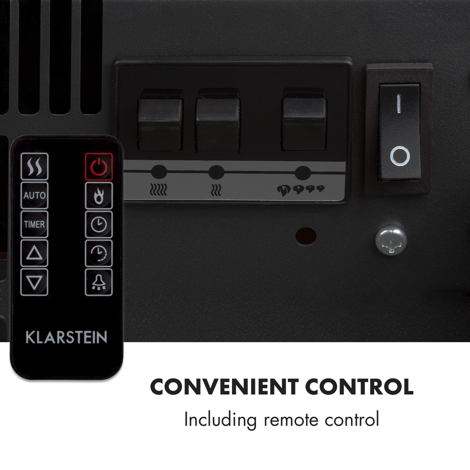 Klarstein Studio Light & Fire 2, elektrický krb, 1000/2000 W, MDF, diaľkové ovládanie, biely – Obrázok 2