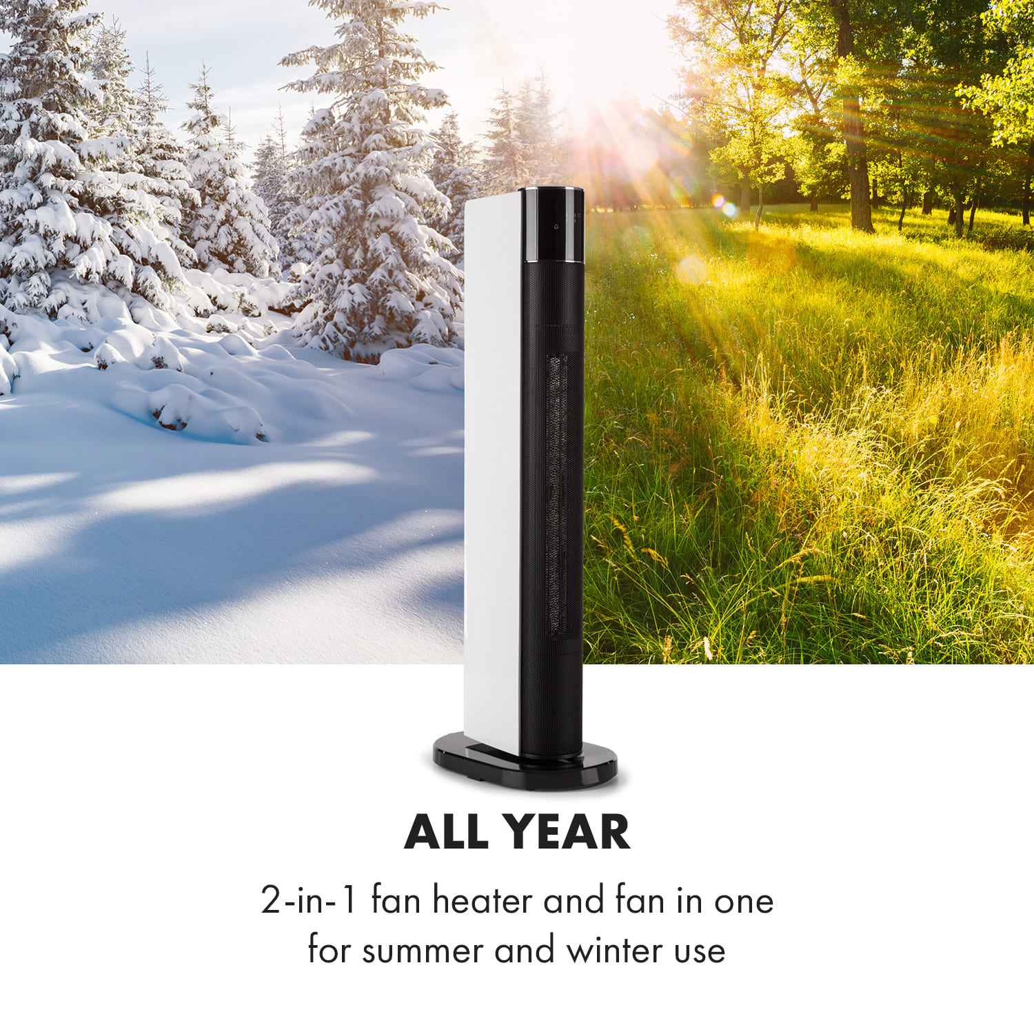 Klarstein Hightower Heat Deluxe, teplovzdušný ventilátor, 2200 W, stĺpový ohrievač, termostat – Obrázok 4