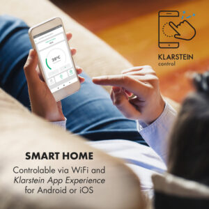 Klarstein Wonderwall 360 Smart, infračervený ohrievač, 60 x 60 cm, 360 W, týždenný časovač, IP24, biely