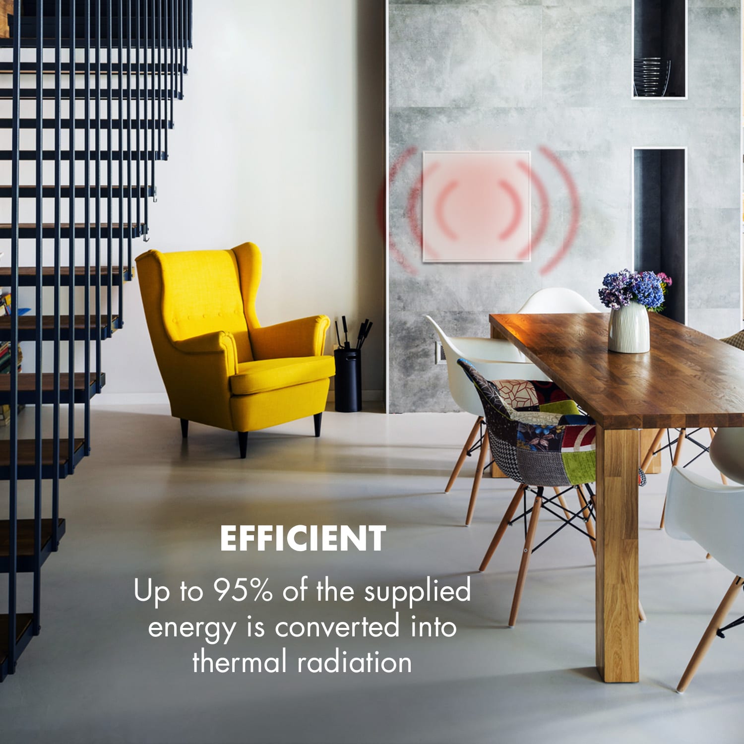 Klarstein Wonderwall 360 Smart, infračervený ohrievač, 60 x 60 cm, 360 W, týždenný časovač, IP24, biely – Obrázok 3