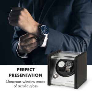 Klarstein Tokyo 2, naťahovač na hodinky, 2 hodiniek, 3 rýchlosti, 4 režimy, čierny