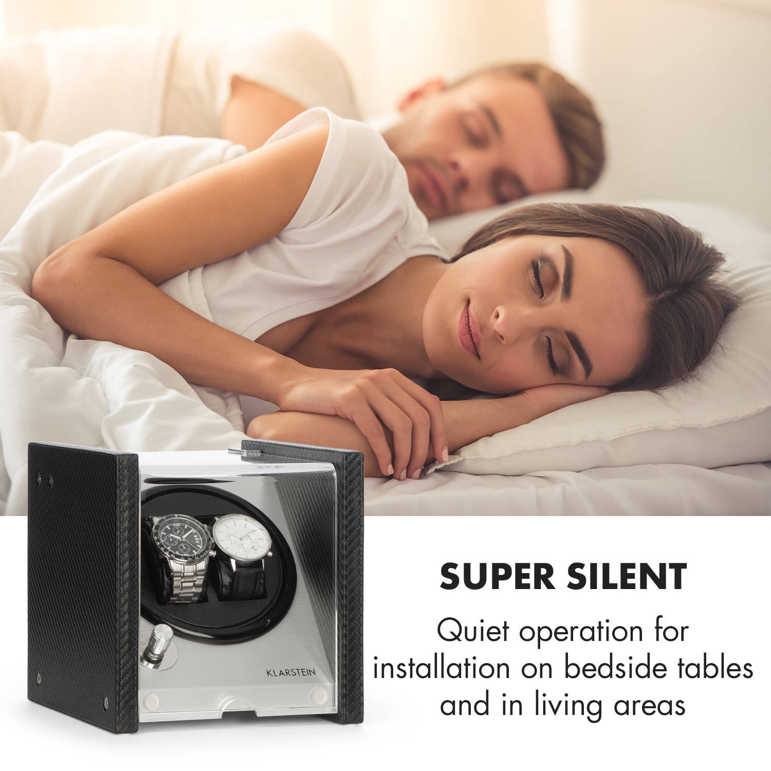 Klarstein Tokyo 2, naťahovač na hodinky, 2 hodiniek, 3 rýchlosti, 4 režimy, čierny – Obrázok 5