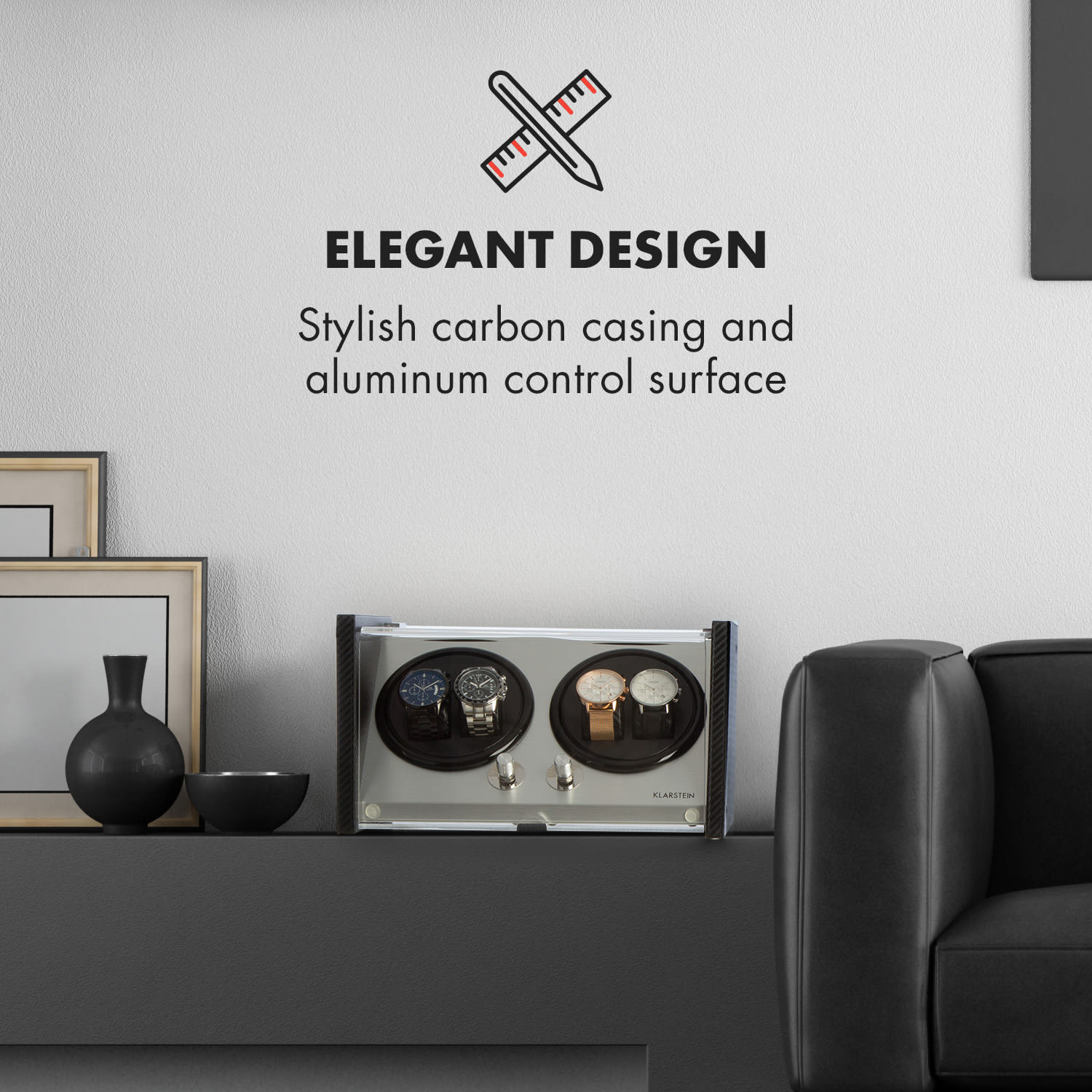 Klarstein Tokyo 4, naťahovač na hodinky, 4 hodiniek, 3 rýchlosti, 4 režimy, čierny – Obrázok 4