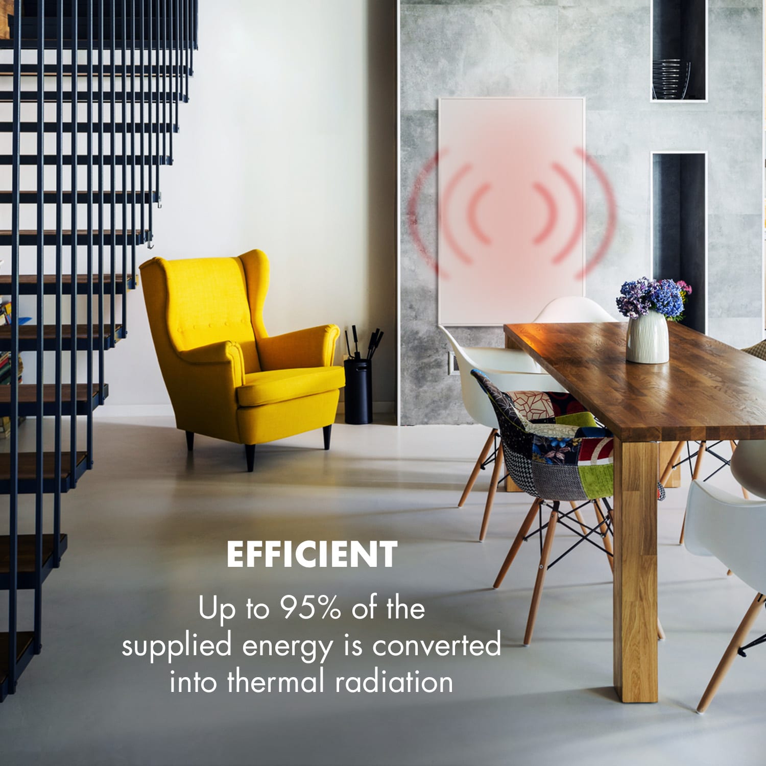 Klarstein Wonderwall 960 Smart, infračervený ohrievač, 80 x 120 cm, 960 W, týždenný časovač, IP24, biely – Obrázok 2