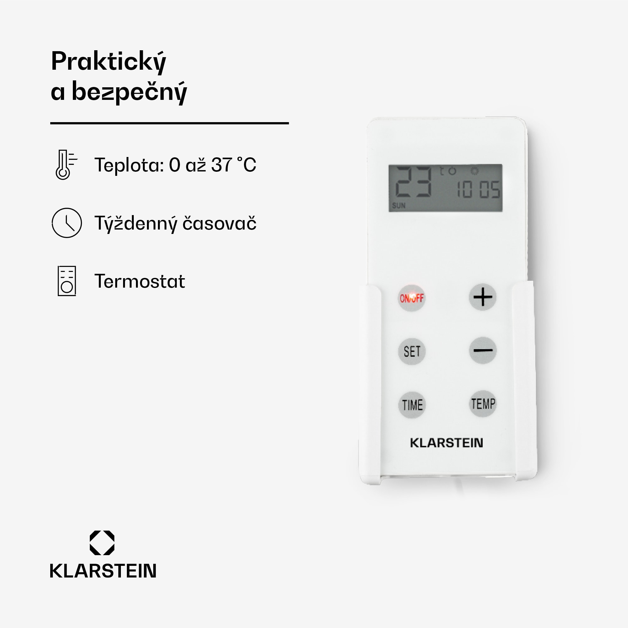 Klarstein Wonderwall 60, infračervený ohrievač, 60 x 100cm, 600 W, týždenný časovač, IP24 – Obrázok 3