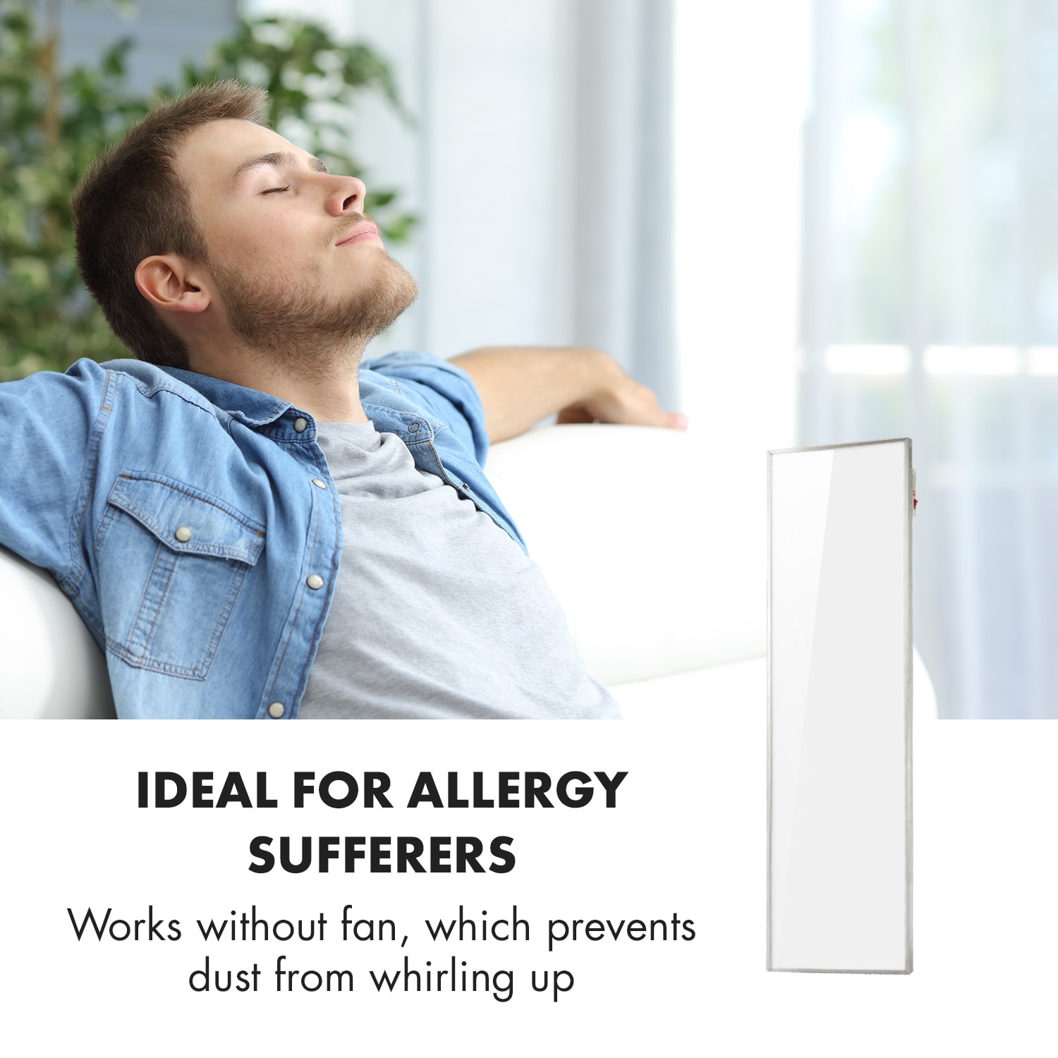 Klarstein Wonderwall 30, infračervený ohrievač, 30 x 100 cm, 300 W, týždenný časovač, IP24 – Obrázok 4