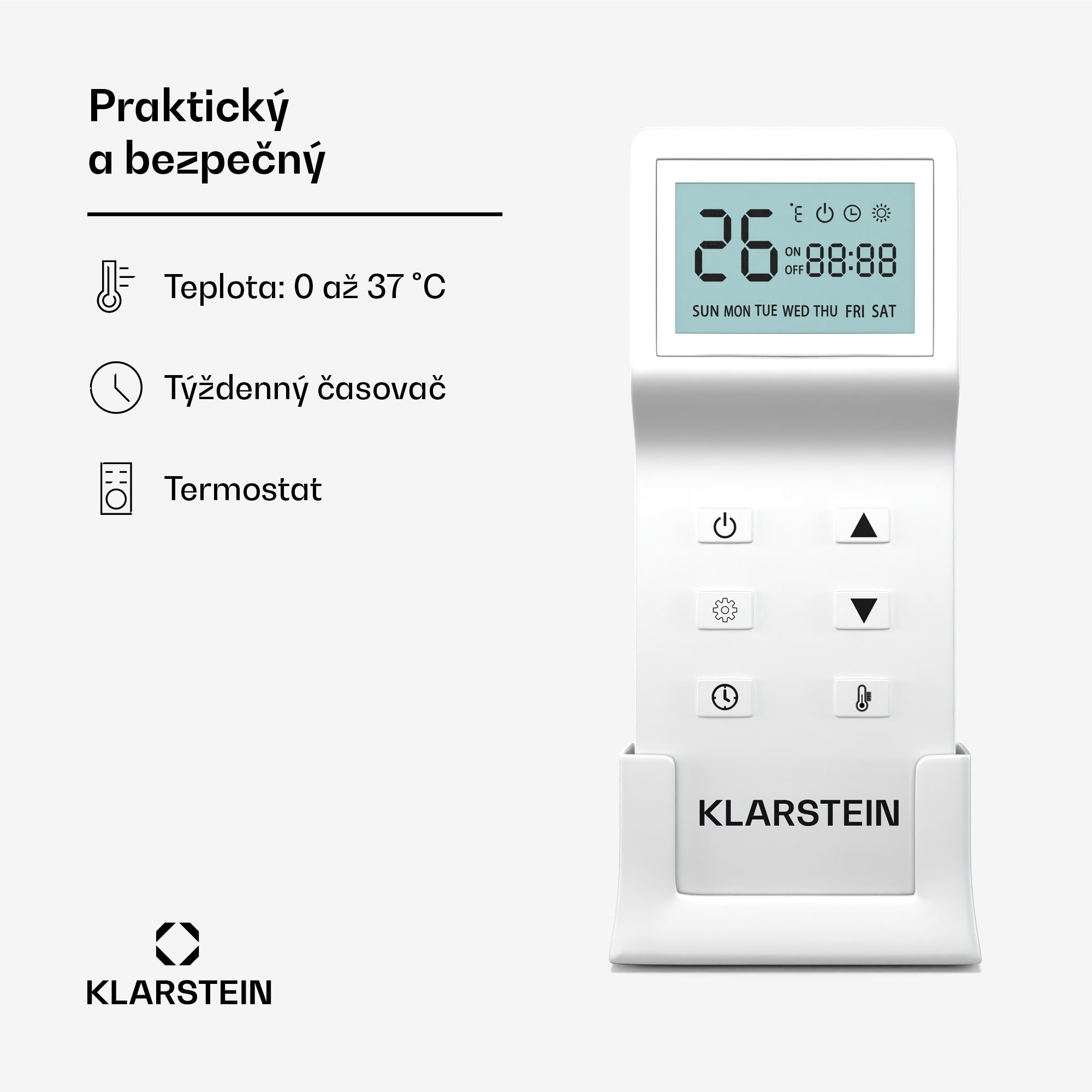 Klarstein Wonderwall 120, infračervený ohrievač, 120 x 100 cm, 1200 W, časovač, IP24 – Obrázok 3