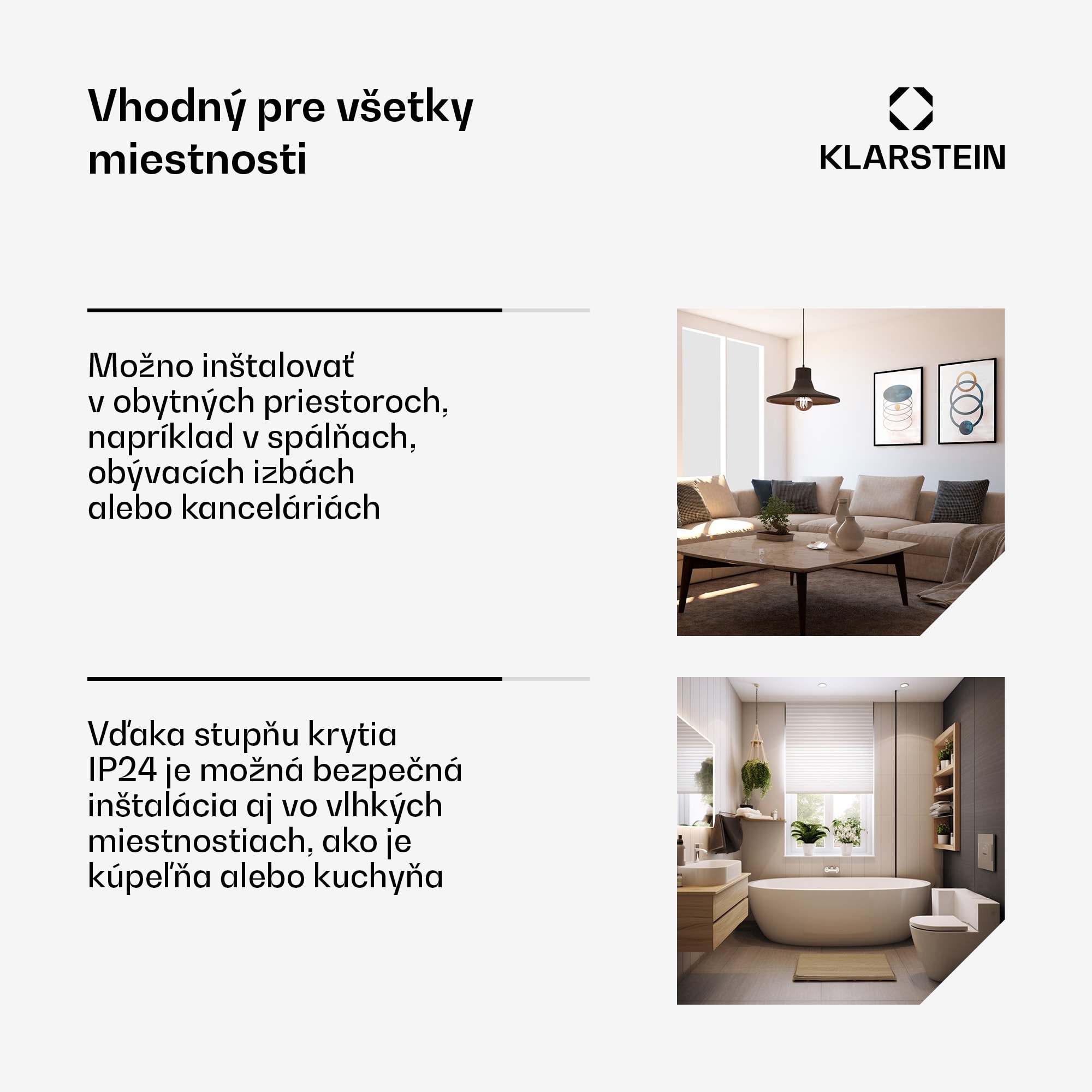 Klarstein Wonderwall 120, infračervený ohrievač, 120 x 100 cm, 1200 W, časovač, IP24 – Obrázok 4