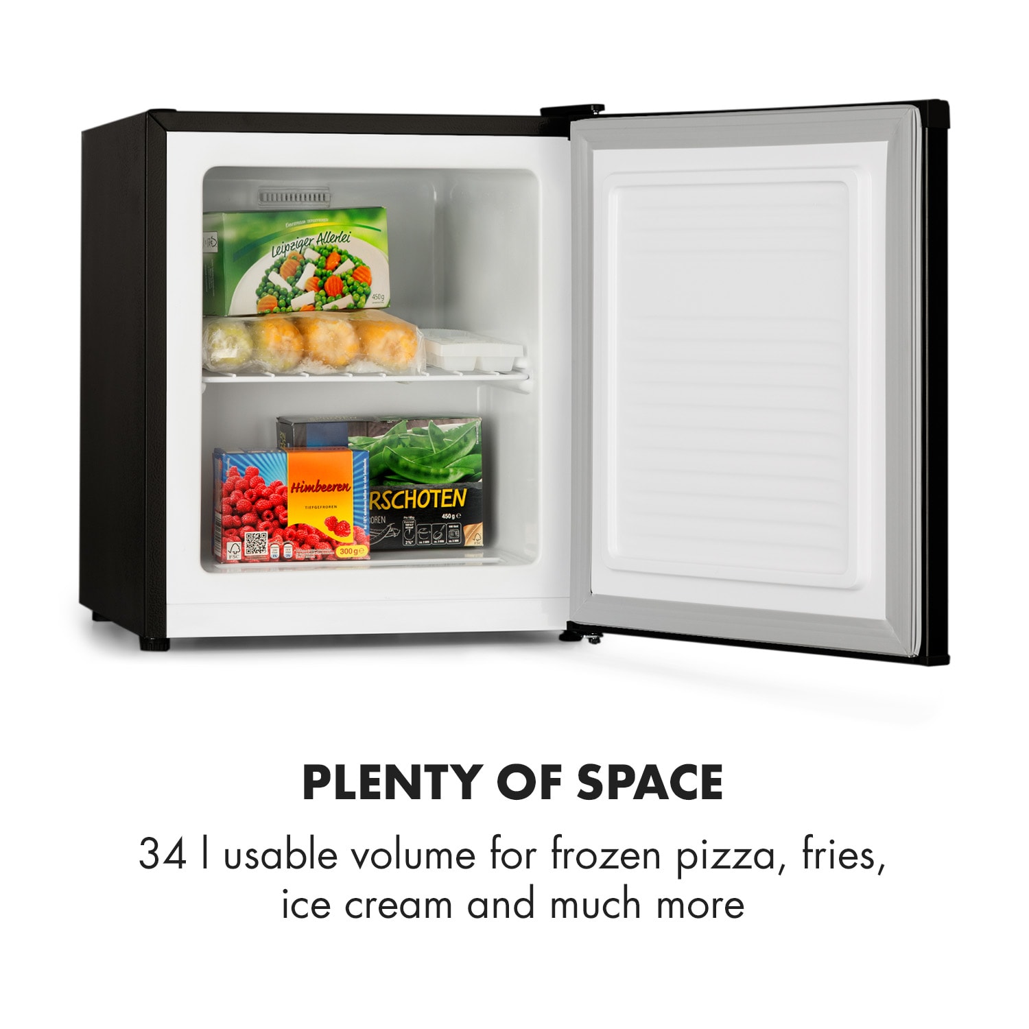 Klarstein Garfield Eco, mini mraznička, 33 l, energet. trieda E+, 4 hviezdičky, kompaktná – Obrázok 2