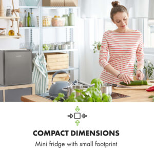 Klarstein Snoopy Eco, mini chladnička, mraziaci priečinok, 41 l, energet. trieda F, 39 dB, čierna