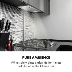 Klarstein Hektor, digestor, 52 cm, vstavaný, 530 m³/h, LED, dotykové ovládanie, sklo, biely