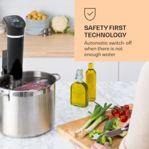 Klarstein Quickstick Flex, Sous Vide varič, 1300 W, 0 - 95 °C, 3D cirkulácia, IPX7, časovač, čierny