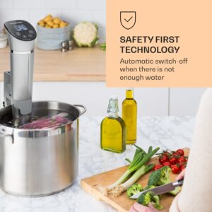 Klarstein Quickstick Flex, Sous Vide varič, 1300 W, 0 - 95 °C, 3D cirkulácia, IPX7, časovač, strieborný