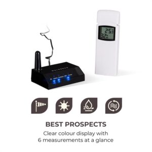 Waldbeck Halley, profesionálna meteorologická stanica, merania 6 v 1, senzor do vnútorného a vonkajšieho prostredia, WiFi, aplikácia