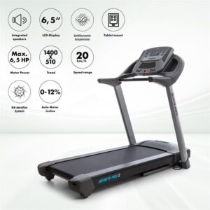 Capital Sports Infinity Pro 2.0, bežecký pás, 6,5 HP, BT/ANT+, aplikácia Kinomap, LCD