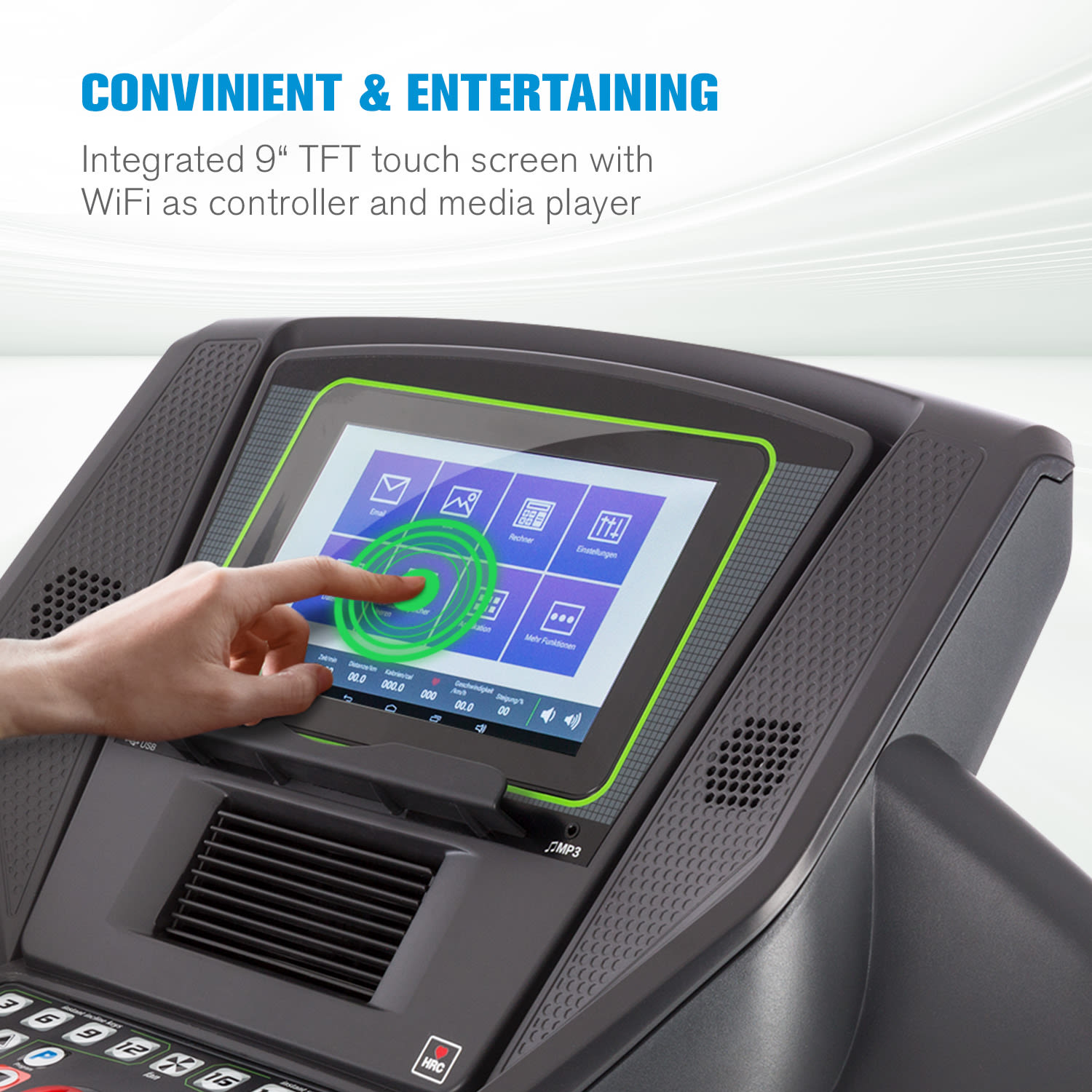 Capital Sports Infinity Track 6.0 Touch, bežecký pás, 5,5 HP, Wi-Fi, 9" dotyková obrazovka